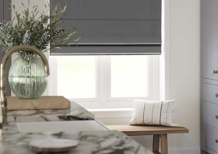 Medina, Dark Charcoal - Roman Blind - Image 5